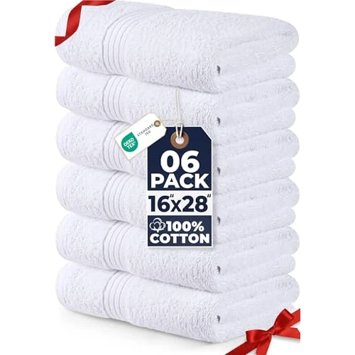 Limitiertes Angebot: Utopia Towels - Premium Handtücher - 100% gekämmte, ringgesponnene Baumwolle, ultraweich und sehr saugfähig, Dicke Handtücher 41 x 71 CM's, hochwertige Handtücher (6er-Pack, (Weiß) von 15.99 EUR auf 15.19 EUR (Spare 5%)
