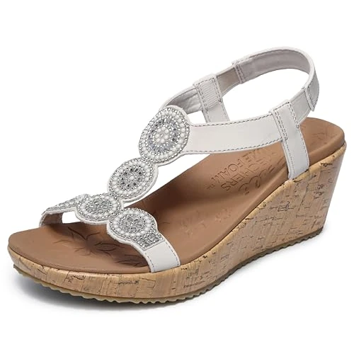 Offre limitée : Skechers Femme Beverlee-Date Glam Sandal cale, Ofwt, 35 EU de 68.91 € à 68.91 € (0.00% de remise)