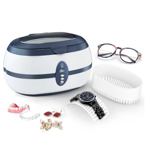 Offerta a tempo: Uten Pulitore a ultrasuoni 600 ml Dispositivo di Pulizia ad ultrasuoni Digital Ultrasonic Cleaner per Occhiali Gioielli Orologi 40.000 Hz 35 W - 41% da 47.61 € a 27.99 €