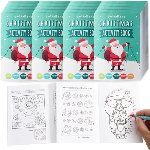 Offerta a tempo: THE TWIDDLERS Set 36 Mini Libri Puzzle di Natale, Gadget Natale Bambini | Regalini Natalizi per la Calza della Befana, Premi Tombola, Giochi e Attività in Inglese, Pensierini per Bimbi a Scuola - 0.00% da 15.99 € a 15.99 €