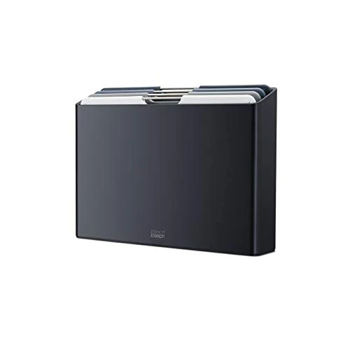 Offerta a tempo: Joseph Joseph Folio - Set di 4 pezzi, Taglieri da cucina in plastica, con custodia porta taglieri- Grande, Grafite/Blu sfumato - 44% da 79.99 € a 44.99 €