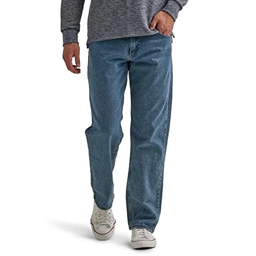 Wrangler Authentics Classic 5-Pocket Relaxed Fit Jean, Vintage Blue Grey Flex, 44W x 29L Homme