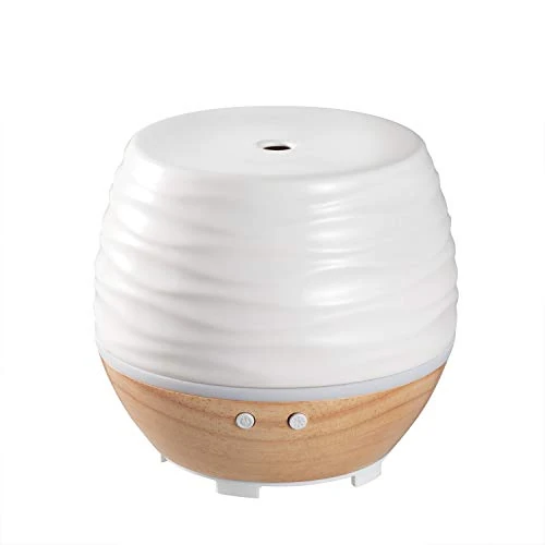 Offerta a tempo: Homedics Ellia, Diffusore di Aromi e Oli Essenziali ad Ultrasuoni, Profumatore per Ambienti in Ceramica e Legno, Umidificatore Ambiente, Diffusore Ambiente con Luci Ambientali, Crema - 38% da 54.99 € a 33.99 €