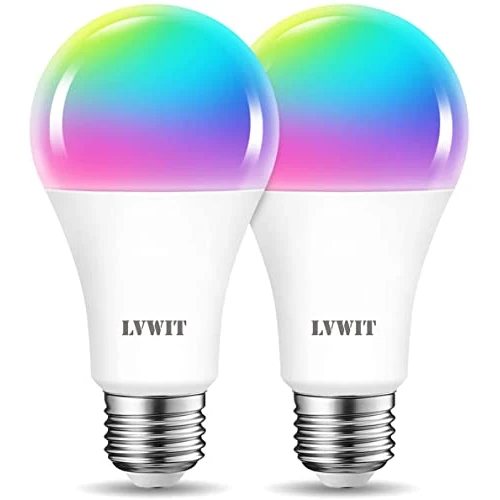 Tijdelijke aanbieding: Smart Wifi LED-lamp geleid lamp 12W RGB gloeilamp A70 kleurrijke RGB afstandsbediening lamp E27 1521LM via app dimbaar, compatibel met Google Assistant en Amazon Alexa Echo en Echo Dot, 2-pack van 30.99 EUR naar 26.34 EUR (korting 15%)