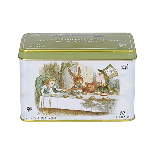 Offerta a tempo: Alice nel paese delle meraviglie, Bustine di tè inglese Tin nel pomeriggio, 80 g - 0.00% da 13.99 € a 13.99 €