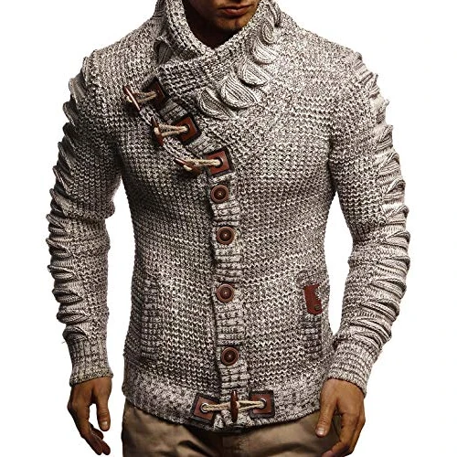 Zeitlich begrenztes Angebot: Leif Nelson Herren Strickjacke Männer Jacke Moderne Freizeitjacke Stylische Übergangsjacke LN5585 3XL Braun von 74.99 € auf 74.99 € (0.00% Rabatt)