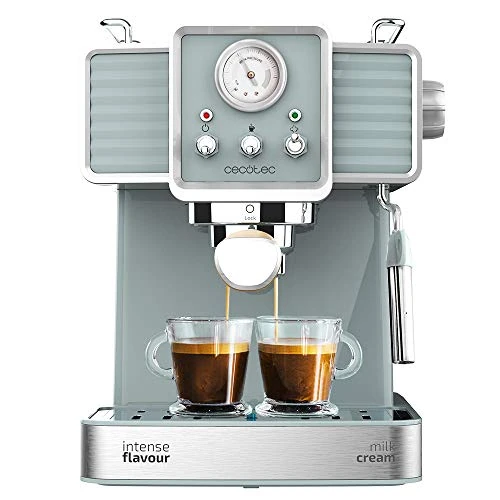Limitiertes Angebot: Cecotec Cumbia Power Espresso 20 Barista Aromax Kaffeemaschine. Leistung 2900 W, 2 Heizsysteme, 20-bar-Druckpumpe, Manometer, Doppelauslassfilterhalter und 2 Filter (Tradizionale) von 89.90 EUR auf 57.90 EUR (Spare 36%)
