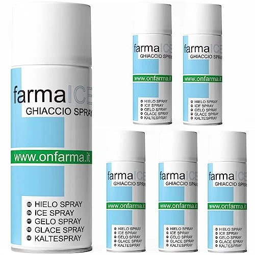 Offerta a tempo: ONFARMA – Ghiaccio Spray Istantaneo FARMA ICE 400 ml – 5 Bombolette – Spray refrigerante per sport, traumi e contusioni - 0.00% da 23.00 € a 23.00 €