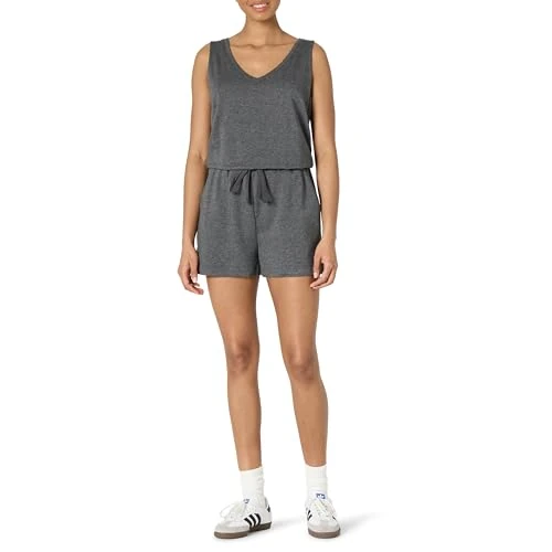 Offre limitée : Amazon Essentials Barboteuse en Polaire pour Femme, Anthracite chiné, Taille XL de 14.61 € à 14.61 € (0.00% de remise)