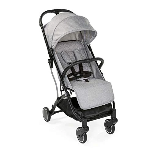 Chicco Trolley Me Passeggino Leggero da 0 Mesi a 15 kg, Passeggino Reclinabile e Pieghevole con Funzione Trolley, Chiusura Compatta, Parapioggia e Cappottina Estendibile, Light Grey