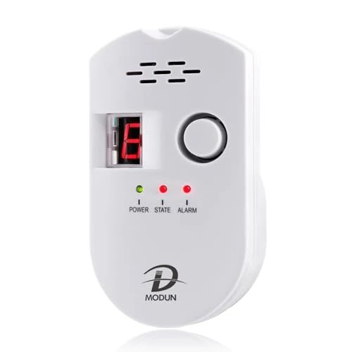 Oferta limitada: D MODUN Detector de Gas, Gas Natural/LPG/Detector fugas gas Carbón, Monitor de gas con Alarma Sonora y Pantalla Digital LED, Alarma de gas Metano Propano Butano Inicio, adecuado para Cocina, RV,Garaje de 26.65 € a 25.65 € (ahorro 4%)