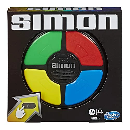 Offre limitée : Hasbro Gaming Simon Classique, Jeu de Mémoire Électronique pour Enfants et Familles, dès 8 Ans, avec Sons et Lumières, Taille Compacte, Jeux de Voyage, Famille et Entre Amis de 15.95 EUR à 15.95 EUR (remise 0%)