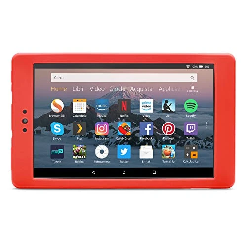 Offerta a tempo: Nupro Custodia resistente agli urti per tablet Fire HD 8, colore: rosso - 0.00% da 19.99 € a 19.99 €
