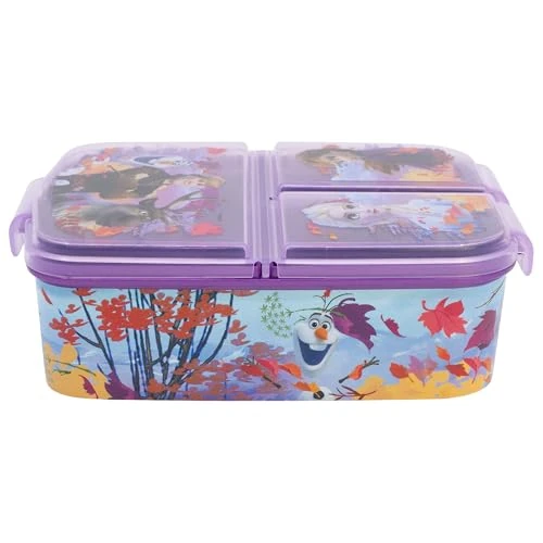 Offerta a tempo: STOR Porta Sandwich Frozen - Il Regno Di Ghiaccio Bambini 3 Scomparti 2156ml - Lunch Box Scolastica Senza BPA per Scuola e Mensa - 0.00% da 8.99 € a 8.99 €