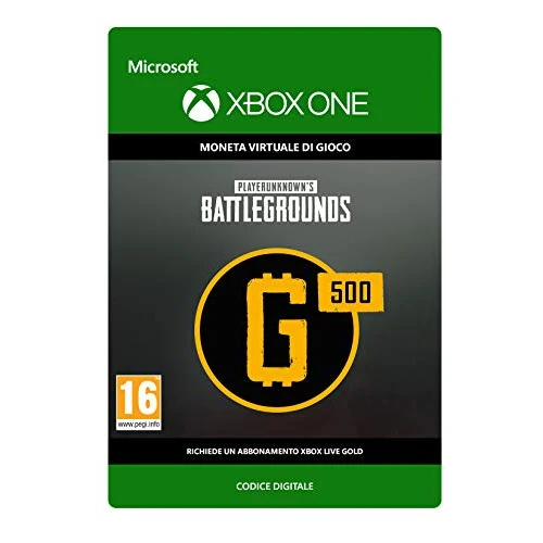 Offerta a tempo: PLAYERUNKNOWN'S BATTLEGROUNDS 500 G-Coin 500 G-Coin | Xbox One - Codice download - 75% da 19.99 € a 4.99 €