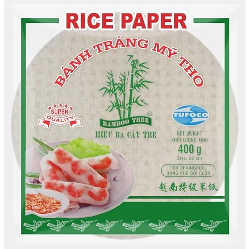 Offerta a tempo: Bamboo Tree Carta di Riso (22 cm) da Utilizzare Negli Involtini Primavera e Fácile da Preparare. Qualità Premium, X 400 grammi - 0.00% da 3.95 € a 3.95 €