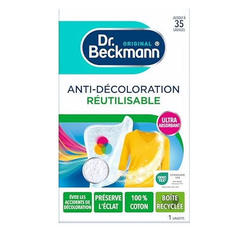 Dr. Beckmann Reusable Anti-Fade Wipes - Protects against fading and maintains color brilliance - 100% cotton fiber effective up to 1 x 35 washes