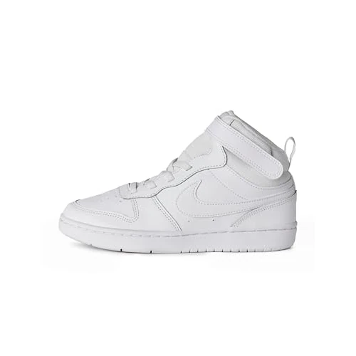 Nike Kids Court Borough Mid 2 (Psv) Shoes, White, 11.5
