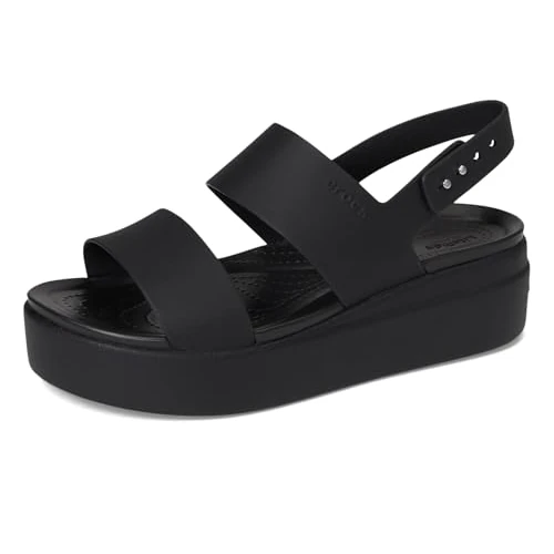 Crocs Brooklyn Low Wedge Damessandalen, Zwart, 34/35 EU