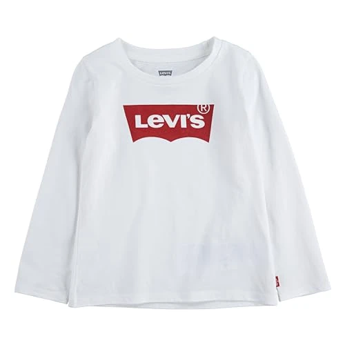 Levi's Batwing Tee Ls T-shirts & Polo’s Meisjes Wit - 12 Maanden - T-shirts Met Lange Mouwen Shirt