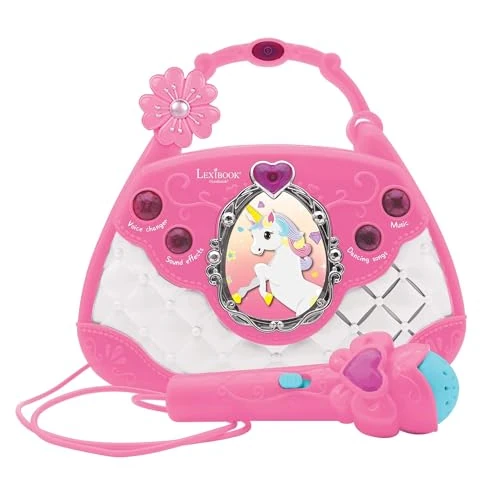 Oferta limitada: Lexibook, Unicornio, Bolsa de Karaoke con micrófono, Cambiador de Voz, Canciones de demostración, Efectos de luz, micrófono Incluido, Entrada Auxiliar, Rosa/Azul, K102UNI de 34.99 EUR a 34.99 EUR (ahorro 0%)