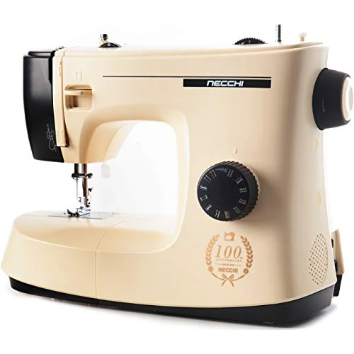 Necchi KM417A New Mirella Nähmaschine mit 17 Stichen, exklusiv, einfach zu bedienen für Anfänger, automatisches Heften zu Hause, kreatives Nähen, professionell, elektrisch