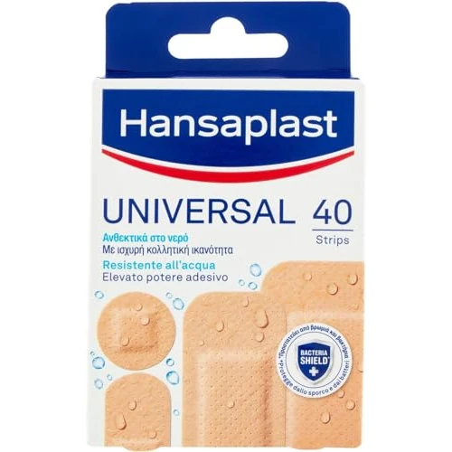 Oferta ograniczona: Hansaplast Universal - Cerotti Assortiti Resistenti All'Acqua, 40 Pezzi z 38.62 PLN na 38.62 PLN (zniżka 0%)