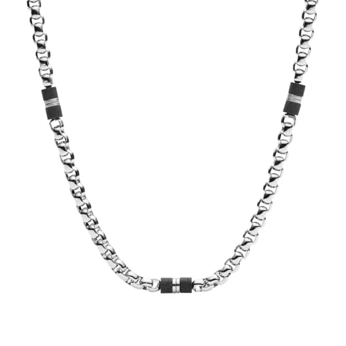 Offerta a tempo: Fossil Collana Da Uomo, Lunghezza: 450 mm + 50 mm Collana In Acciaio Inossidabile, JF03314040 - 31% da 69.00 € a 47.87 €