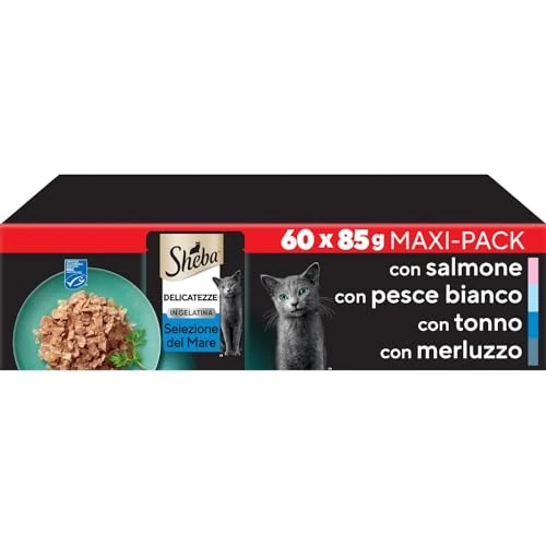 Limited-time offer: Sheba Delicacies in Gelatin Fish - 5100 g from 48.40 £ to 48.40 £ (save 0.00%)