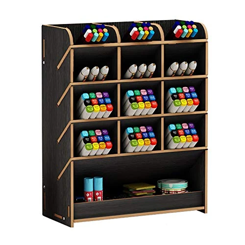 Houten Pen Houder Opbergdoos, Multifunctionele Bureau Organiser Bureau Tidy Pen Houder voor Thuis, Kantoor en School