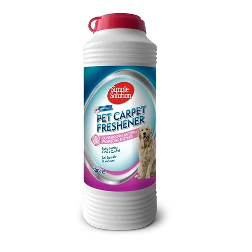 Limited-time offer: Simple Solution Pet Carpet Freshener with Enzymatic Cleaning Granules - 500g from 7.79 GBP to 7.09 GBP (save 9%)