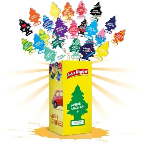 Arbre Magique 105565, Olfactory Tasting, Car Deodorant, Box of 24 Assorted Pieces
