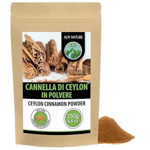 Tijdelijke aanbieding: Alpi Nature Ceylon Kaneelpoeder 250g, Gemalen Kaneelstokken voor Bakken en Koken, Kaneelkruiden van 8.99 € naar 8.99 € (0.00% korting)