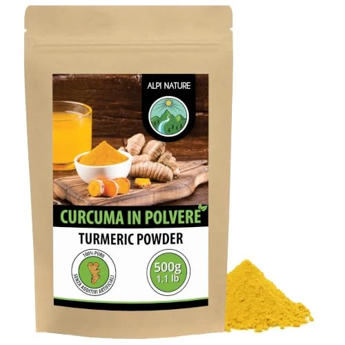 Tijdelijke aanbieding: Alpi Nature Kurkumapoeder 500g, Gemalen Kurkumawortel, Kurkuma Poeder voor Koken en Gouden Melk van 8.99 € naar 8.99 € (0.00% korting)