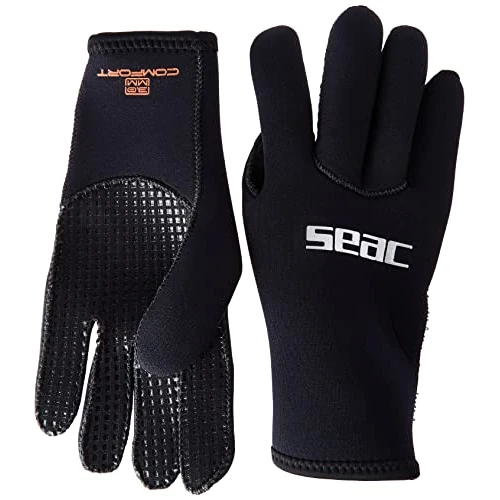 Offerta a tempo: SEAC Comfort 3.0, Guanti da Sub in Neoprene da 3 mm e Palmo Anti Scivolo Unisex Adulto, Nero, XL - 17% da 25.90 € a 21.49 €