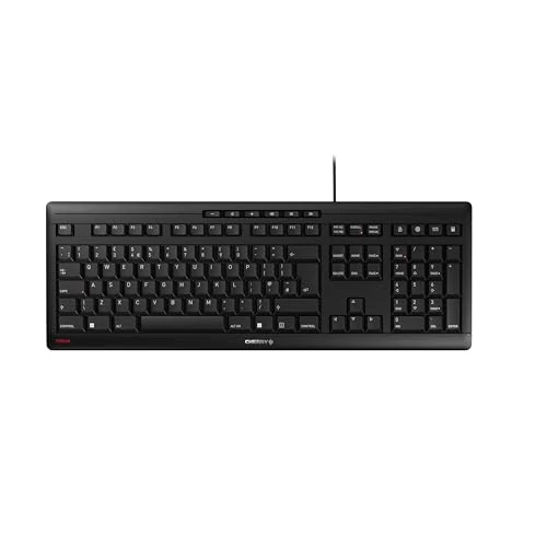 Limited offer: CHERRY Stream Keyboard, Wired Keyboard, UK Layout (QWERTY), Whisper Quiet Keystroke, Unique Typing Feel, Flat Design, Black from 45.00 EUR to 33.00 EUR (save 27%)