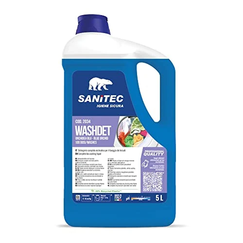 Washdet vloeibare reiniger voor handwerk en wasmachine, wit en bont, orchidee, 5,1 kg
