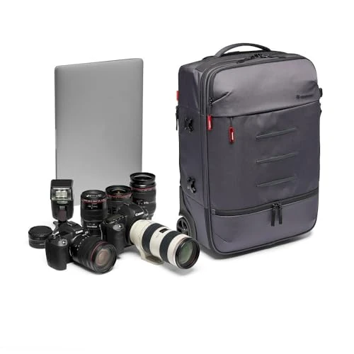 Offerta a tempo: Manfrotto MB MN-R-RN-50 Manhattan Runner-50 Trolley per Fotocamera, con Attacco Treppiede, Scomparto Fotocamera Rimovibile, per DSLR e Mirrorless con Obiettivo Medio/Lungo, Tessuto Rivestito - 0.00% da 265.26 € a 265.26 €