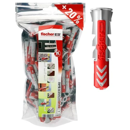 Offerta a tempo: Fischer Big Pack Tasselli Duopower 8 (120), Grigio Rosso, 8 x 40 mm 120 pz - 30% da 17.17 € a 11.99 €