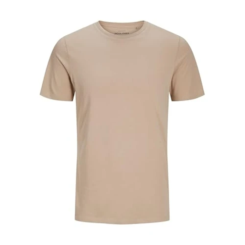 Offerta a tempo: JACK & JONES JJEORGANIC BASIC TEE SS O-NECK NOOS, T-shirt, Uomo, Beige, L - 27% da 14.99 € a 10.90 €