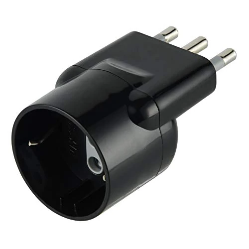 Oferta limitada: Electraline 71069 - Adaptador con enchufe deshuesado para ahorrar espacio de Schuko a enchufe grande italiano (16 A) de 4.49 € a 4.49 € (ahorro 0.00%)