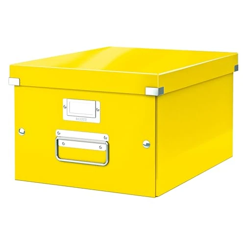 Oferta limitowana: Leitz, Pudło do Przechowywania Leitz Click & Store, Średniej Wielkości, A4, Kolekcja WOW, Kolor Żółty, 60440016 z 85.24 zł na 85.24 zł (oszczędź 0.00%)