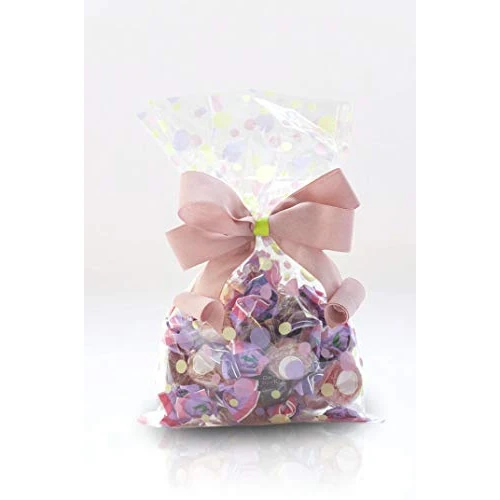 Italpak Bubbles Beutel, transparent, für Lebensmittel, 50 Stück, Polypropylen, Lila, 15 x 25 cm