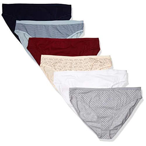 Offerta a tempo: Amazon Essentials Slip Intimo A Gamba Alta in Cotone (Disponibile in Taglia Forte), Traspirante Donna, Pacco da 6, Multicolore/Floreale/Pois/Righe, XXL Plus - 14% da 14.80 € a 12.69 €