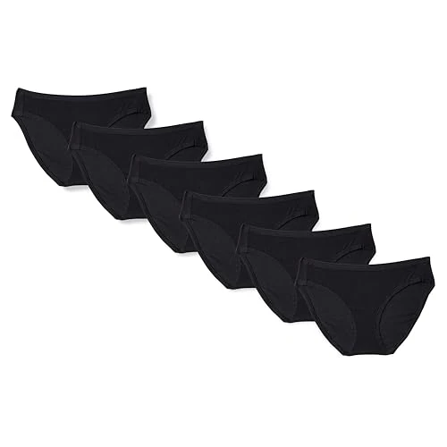 Tijdelijke aanbieding: Amazon Essentials Plus-size 6-pack Katoen Stretch Bikini Panty Ondergoed, Zwart, 5X van 19.99 € naar 19.99 € (0.00% korting)