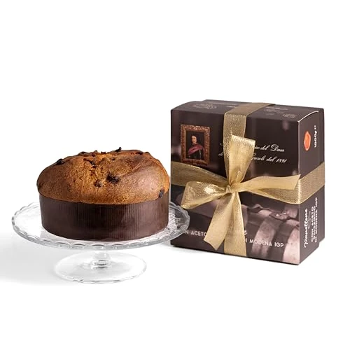 Panettone Cake with Balsamic Vinegar of Modena del Duca (Aceto Balsamico di Modena IGP) - Typical Italian Christmas Cake