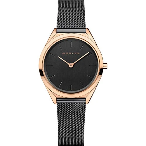 BERING Unisex Analog Quartz ultra slim collection Watch with stainless steel Strap and Sapphire Crystal 17031-166