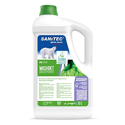 Sanitec Green Power - Lavadora ecológica perfumada hipoalergénica, 5,2 kg, cód. 3112