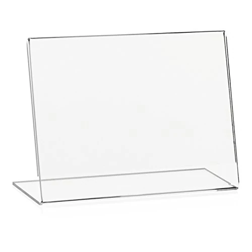 Offerta a tempo: 10x VITAdisplays Espositori pubblicitari DIN A6, supporto a L, formato orizzontale, vetro acrilico, trasparente in PLEXIGLAS originale (confezione da 10) - 0.00% da 41.27 € a 41.27 €