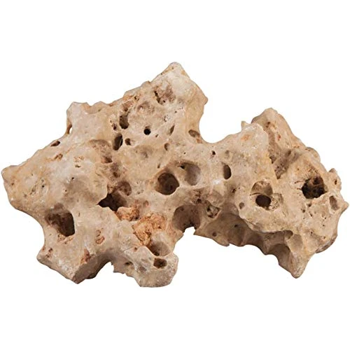sera Rock Hole Stone L 2-3 kg - Beige Perforated Stone with Smooth Surface